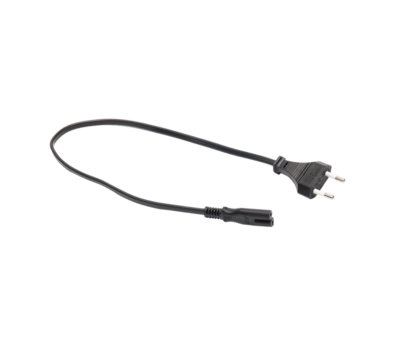 JT007/FY001+ST2/FY-ST2 2.5A 250V Plugue de dois pinos padrão europeu com conector IEC C7