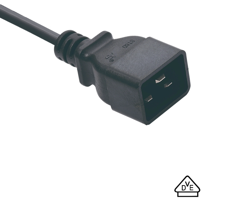 Tomada masculina C20 do conector do IEC de ST6D que adere aos padrões alemães