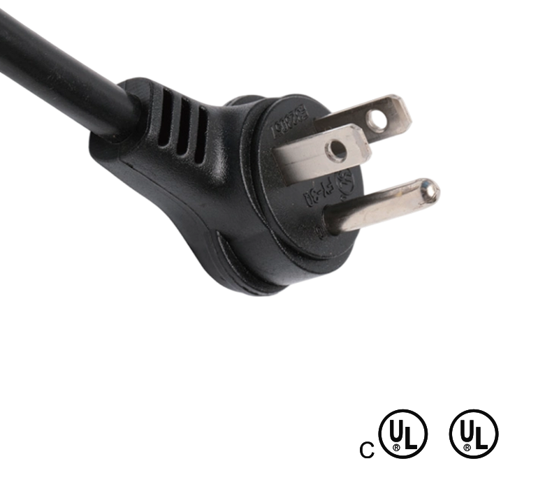 Plugue de cotovelo de três pinos padrão americano FY-3Q 15A 125V