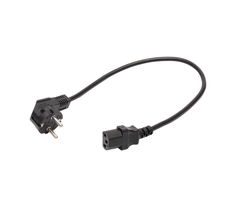 K3-15 + JT-ST3 16A 250V Três pinos coreano plugue de cotovelo de 90 graus com conector IEC C13