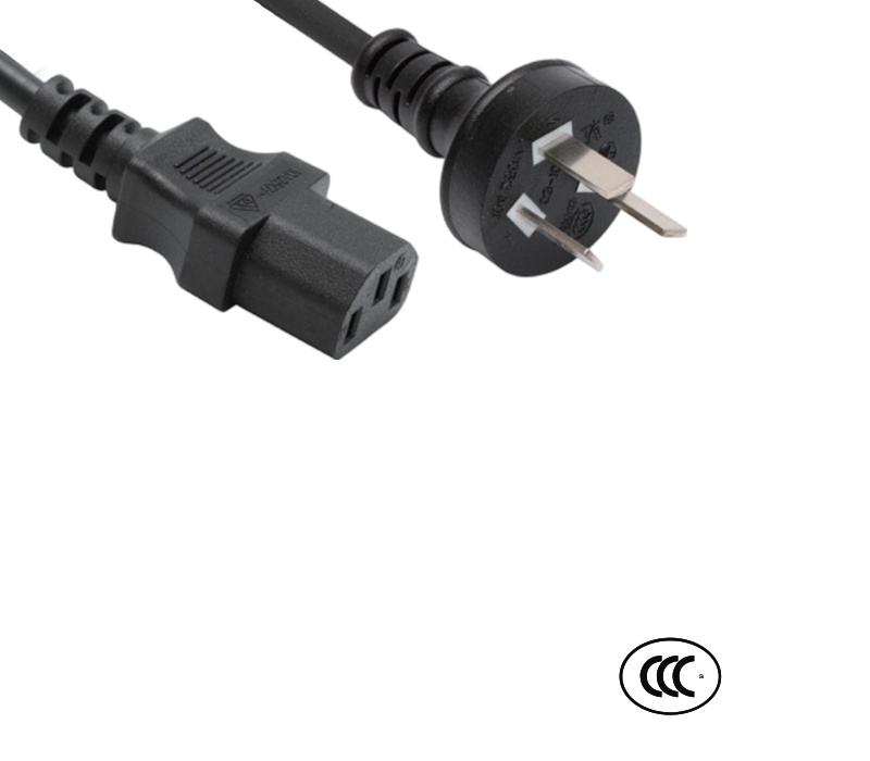 C3-10C+JT-ST3 10A 250V Plugue padrão chinês de três pinos com conector IEC C13