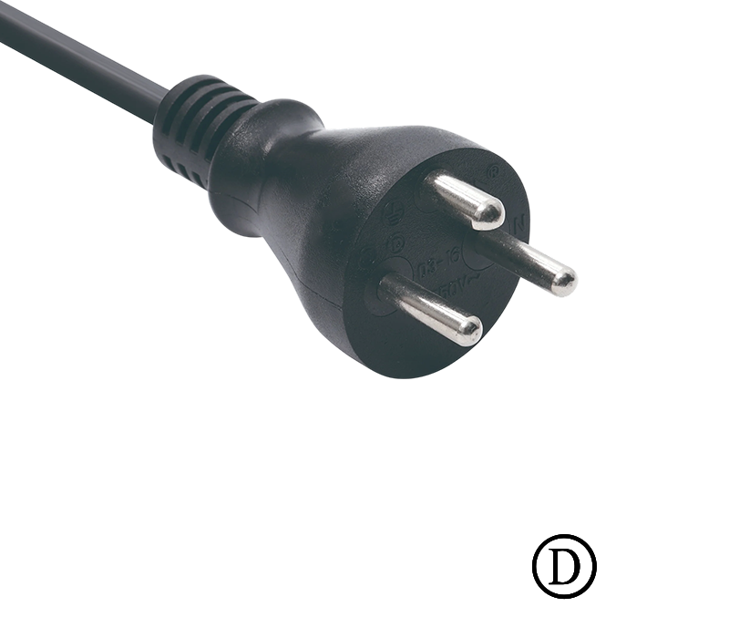 D3-16 16A 250V Plugue Dinamarquês de Três Pinos