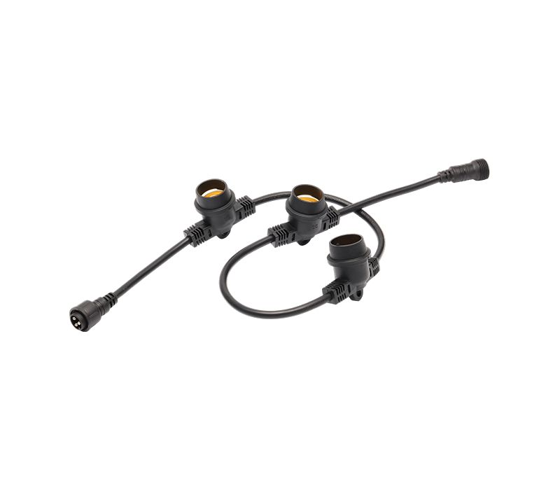 Fio de luz LED JD-PY com conector à prova d'água de três pinos