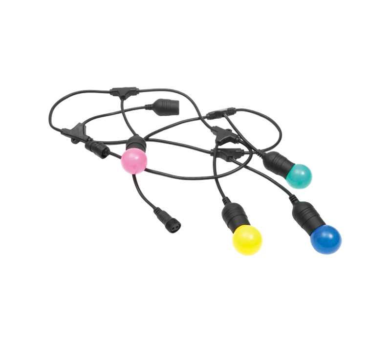 Luzes coloridas de corda para jardim de baixa tensão