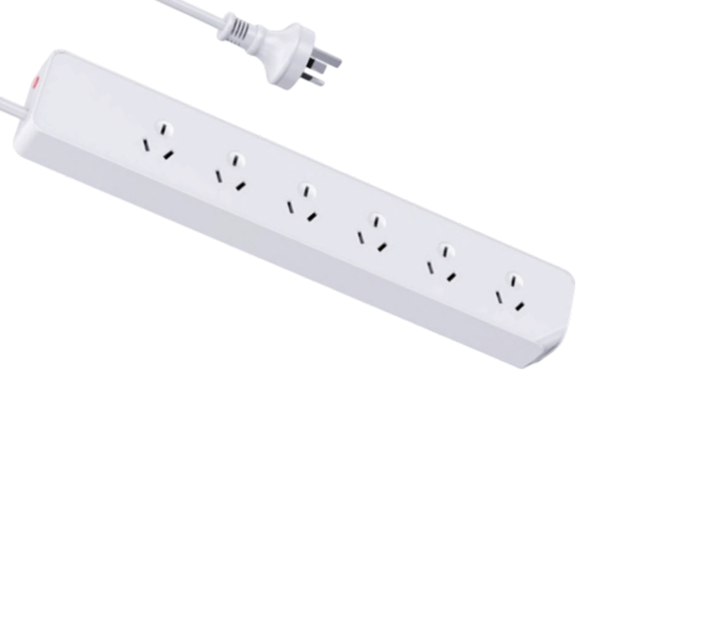 Faixa de energia estilo australiano AU02 com seis tomadas